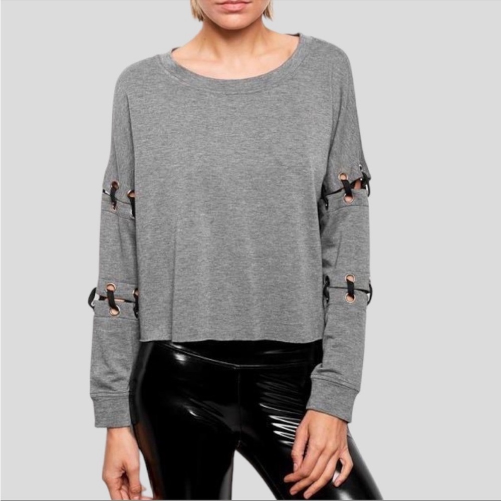 Generation Love grey and black top